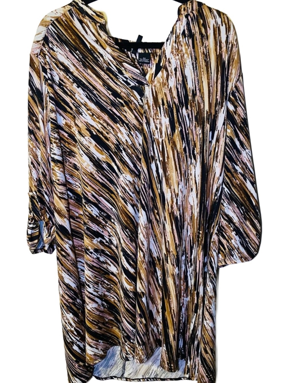 New Directions Leopard‎ Plus Size Shift Dress, 3x